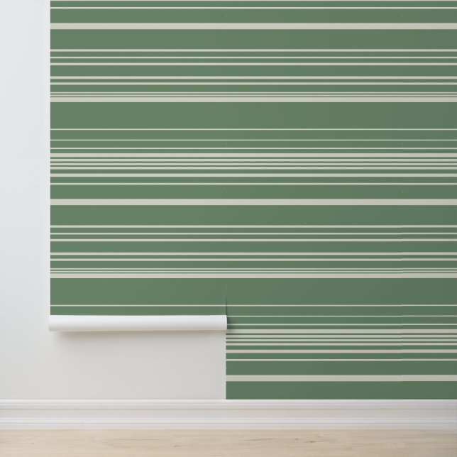 Complex Stripes in Green Wallpaper (Application)