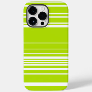 Complex Stripes in Lime Green and White Case-Mate iPhone 14 Pro Max Case