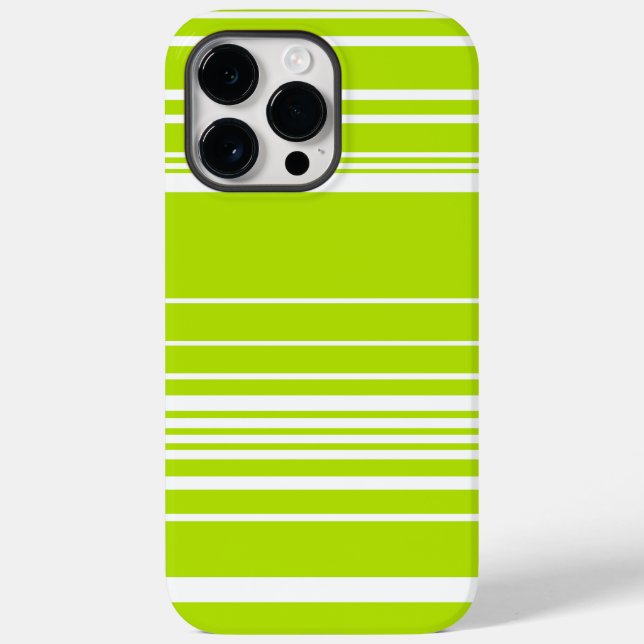 Complex Stripes in Lime Green and White  Case-Mate iPhone Case (Back)