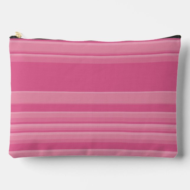 Complex Stripes in Pink Accessory Pouch (Front)