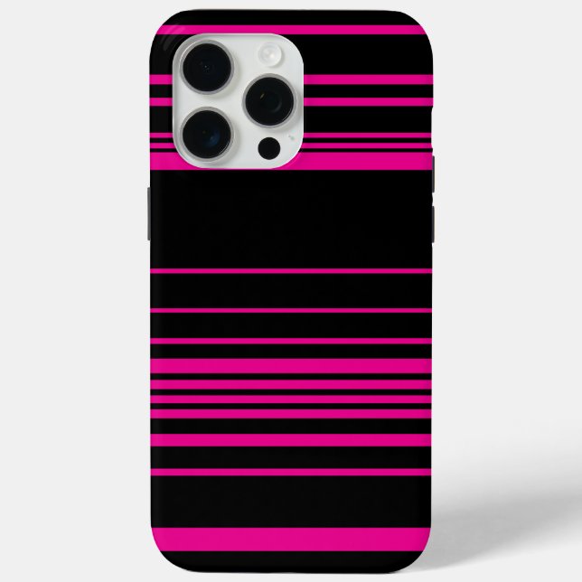 Complex Stripes - Magenta and Black Case-Mate iPhone Case (Back)