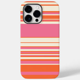 Complex Stripes - Pink, Orange and Cream Case-Mate iPhone 14 Pro Max Case