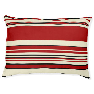 Complex Stripes - Red & Cream Pet Bed
