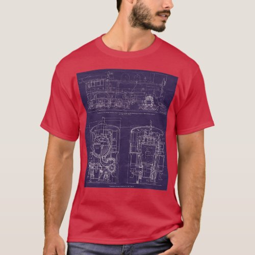 Complex Train Blueprint T_Shirt