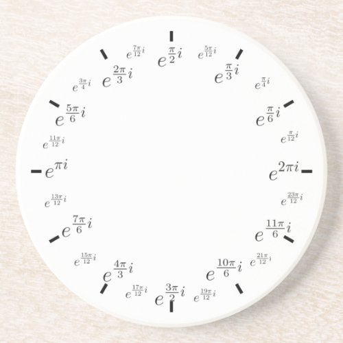 complex unit circle sandstone coaster