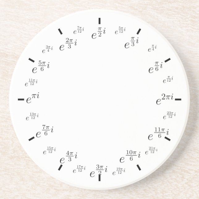 complex unit circle sandstone coaster (Front)