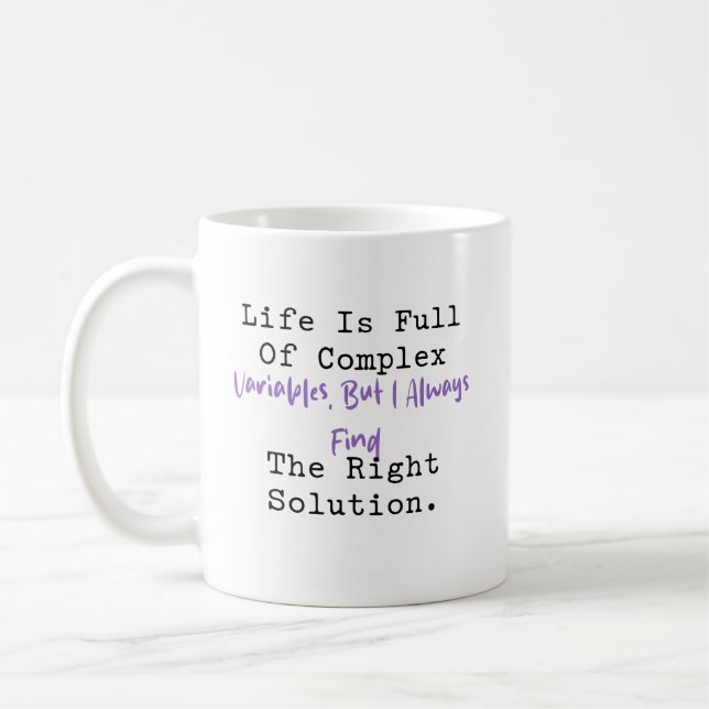 Complex Variables Right Solution Math Life Coffee Mug (Left)