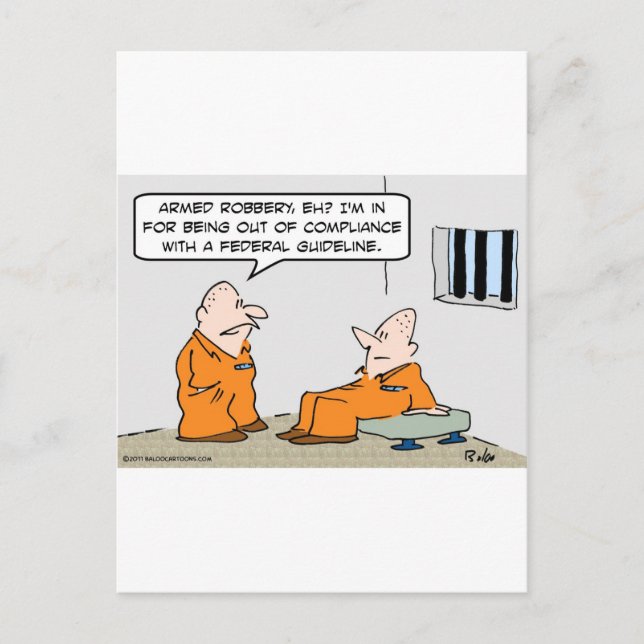 compliance federal guideline prisoners postcard (Front)