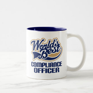 Compliance Officer Gift (Worlds Best) Two-Tone Coffee Mug