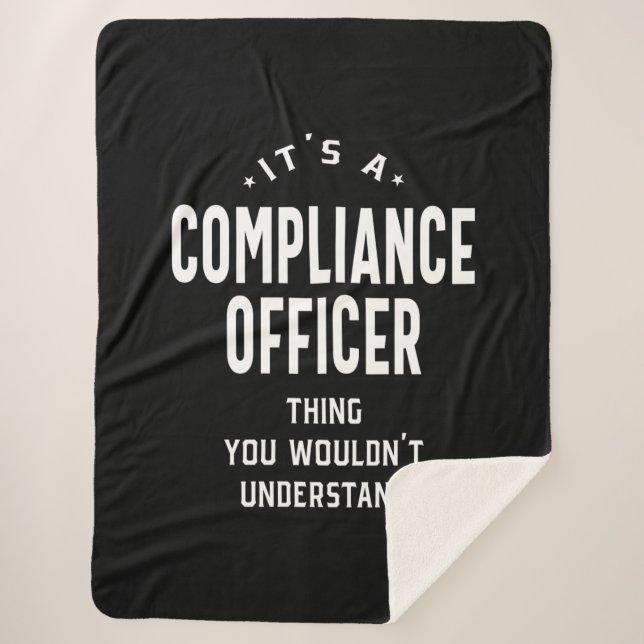 Compliance Officer Job Title Gift Sherpa Blanket (Front)