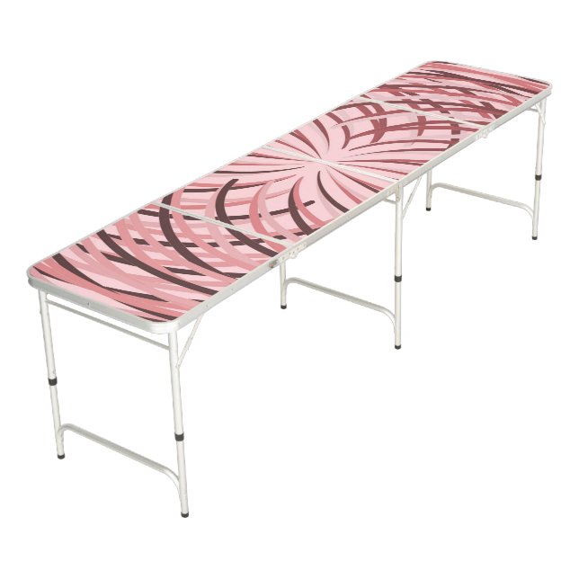 Complicated Frill Pink Beer Pong Table (Angled)