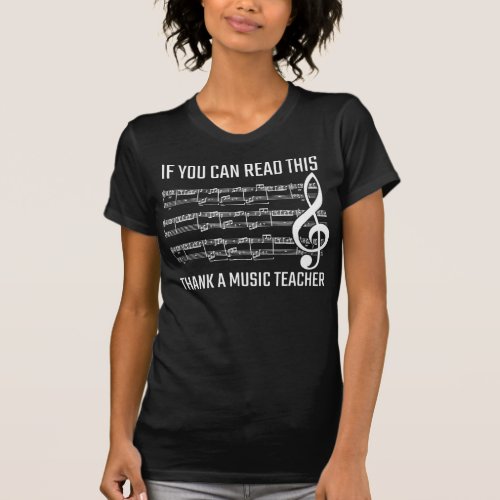 Complicated Musical Notes Clef Music Teacher T_Shirt