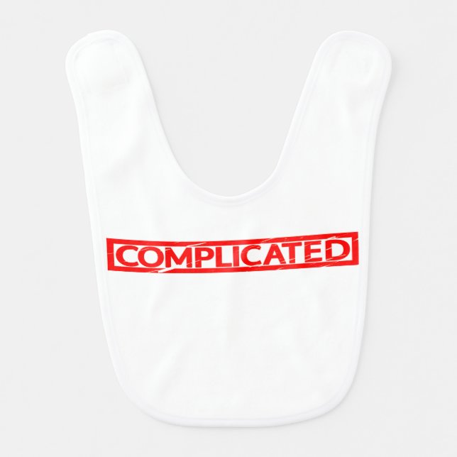 Complicated Stamp Baby Bib (Front)