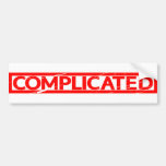 Complicated Stamp Bumper Sticker