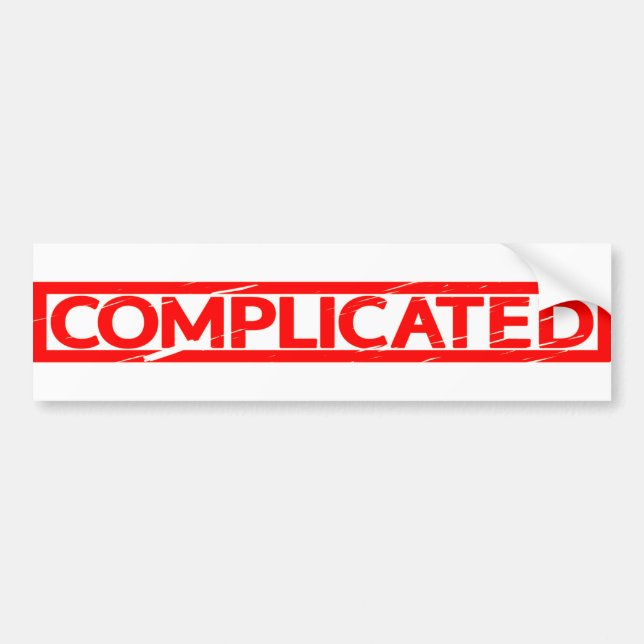 Complicated Stamp Bumper Sticker (Front)
