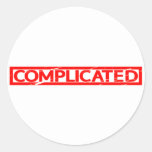 Complicated Stamp Classic Round Sticker