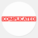 Complicated Stamp Classic Round Sticker