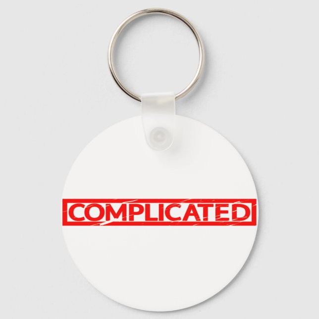 Complicated Stamp Keychain (Front)