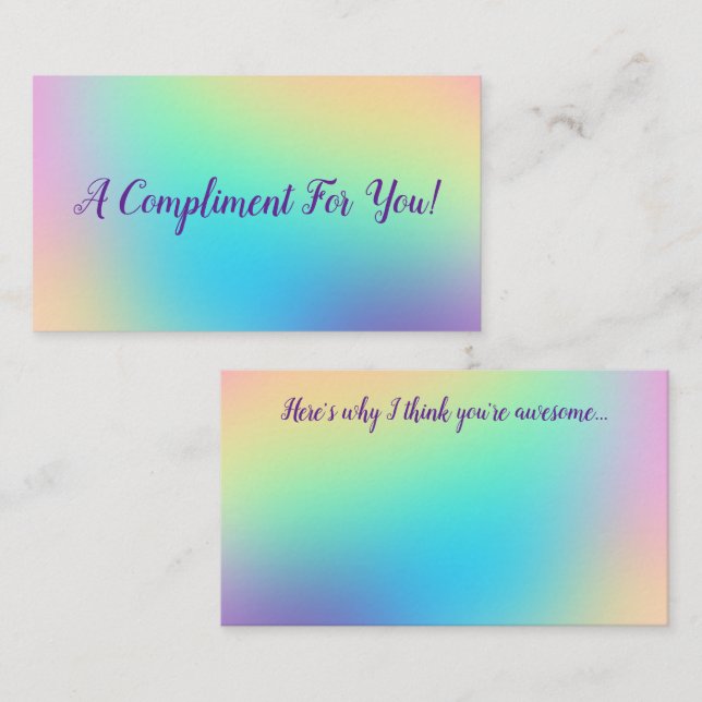 Compliment Card (Front/Back)