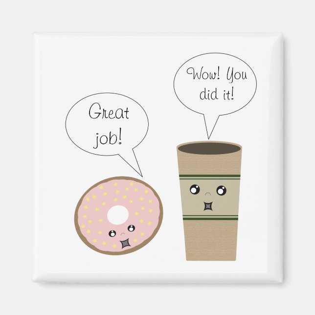 Complimentary Coffee and Donut Magnet (Front)