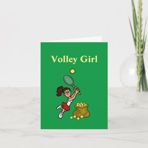 Complimentary Female Tennis Player Greeting Card