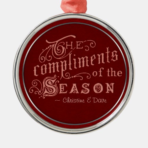 Compliments of Season CC0296 Christmas Ornament