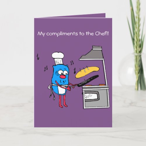 Compliments to the Chef thank you card