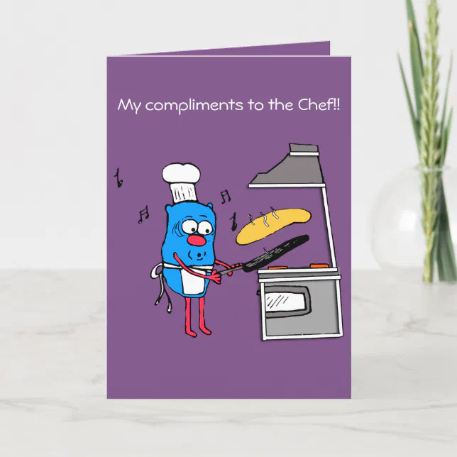 Compliments to the Chef thank you card Zazzle