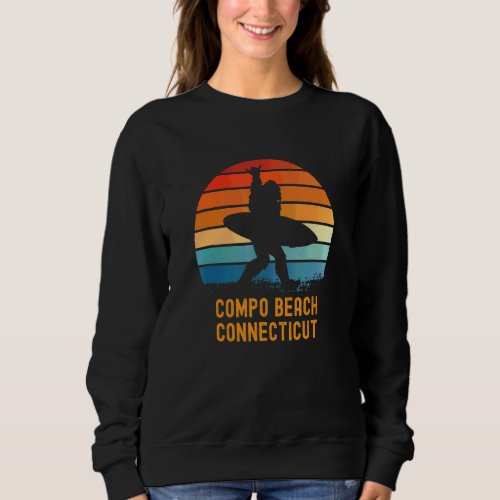 Compo Beach  Connecticut Sasquatch Souvenir Sweatshirt