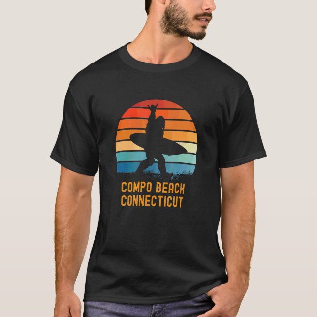 Compo Beach  Connecticut Sasquatch Souvenir T-Shirt (Front)