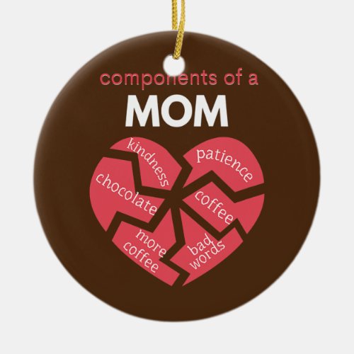 Components of a Mom Mom Facts  Ceramic Ornament