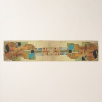Composed Violin Duo Collage Scarf