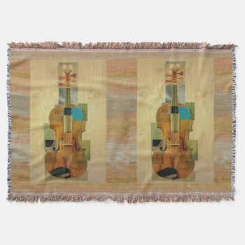 Composed Violin Duo Throw Blanket by missprinteditions at Zazzle