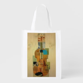 Composed Violin Grocery Bag by missprinteditions at Zazzle
