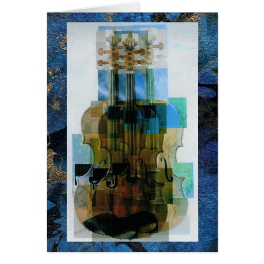 Composed Violin Triple Overlay Cards (Front)
