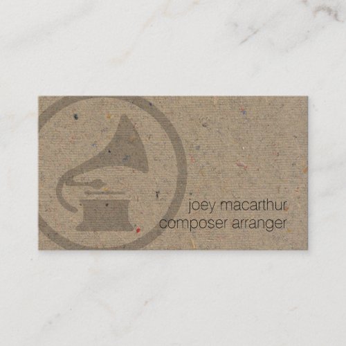 Composer Arranger Gramophone Icon Music Business Card