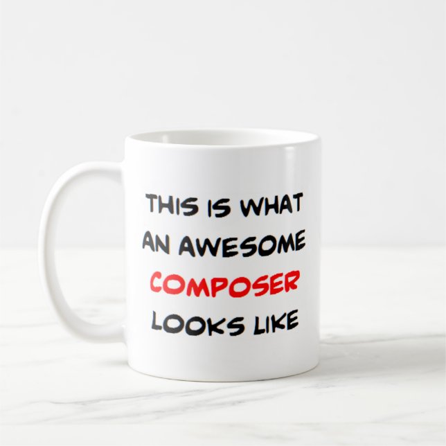 composer, awesome coffee mug (Left)