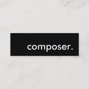 composer. mini business card
