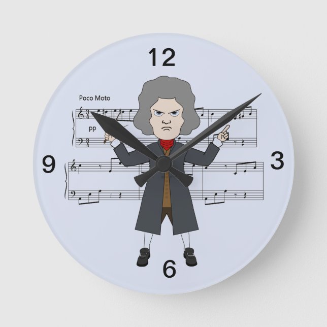 Composer of classical Music in 1800 Th Round Clock (Front)