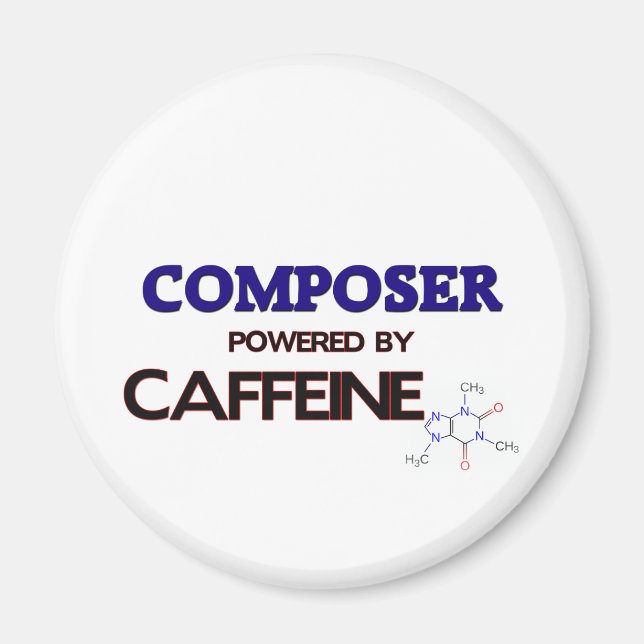 Composer Powered by caffeine Magnet (Front)