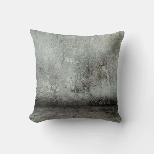 Composing concrete wall wall throw pillow (Front)