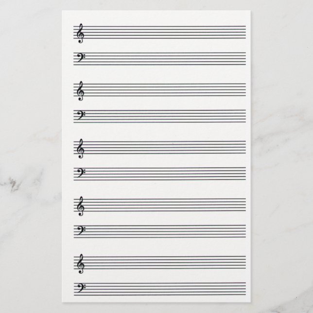 Composing Music Lined Stationery (Front)