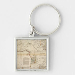 Composite Africa hand colored map Keychain