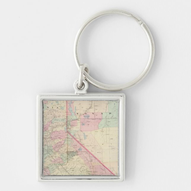 Composite Calif, Nevada Keychain (Front)