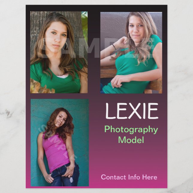Composite Cards for Models and Actors Flyer (Front)