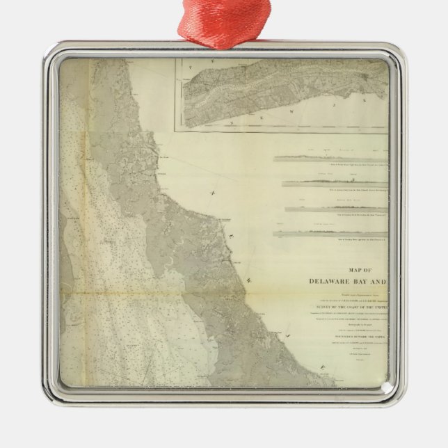 Composite Delaware Bay, River Metal Ornament (Front)