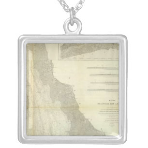 Composite Delaware Bay, River Silver Plated Necklace