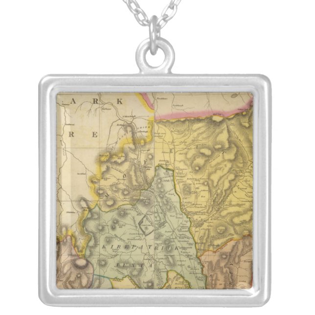 Composite Dumfriesshire 3 Silver Plated Necklace (Front)