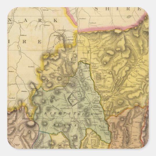 Composite Dumfriesshire 3 Square Sticker