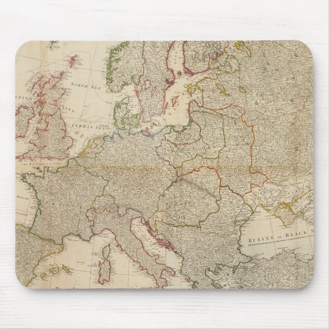 Composite Europe with statistical tables Mouse Pad (Front)